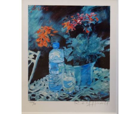 Rolf Harris - Signed limited edition print - Still-life With Geraniums No.6/29, signed and numbered in pencil, 25cm x 20cm, f