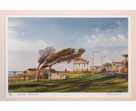 Small group of assorted pictures and prints to include; Terry Bevan, 'Clevedon Promenade' limited edition print numbered 392/