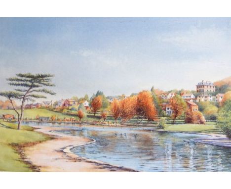 Terry Bevan - Signed limited edition print - The Boating Lake, Portishead, No.42/450, signed, titled and numbered in pencil, 