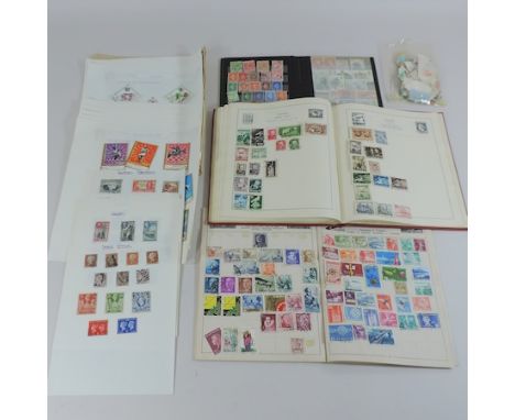 A collection of stamp albums and loose stamps, to include penny reds, and later British and Commonwealth 