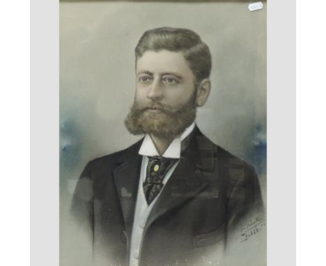 German School, circa 1920, portrait of a gentleman, pastel on paper, 48 x 38cm 