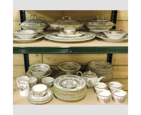 An Indian Tree pattern part dinner service, by Johnson, to include tureens