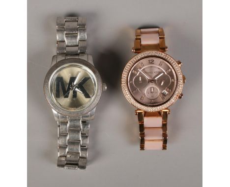 A ladies Michael Kors MK-5896 chronograph wristwatch also MK-DO82 example.  