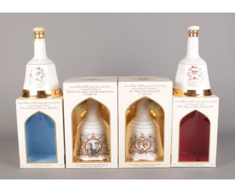 Four boxed and sealed bottle of Bell's 'Celebration Scotch' Whisky. To include the Birth of Princes William and Henry of Wale