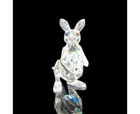 Part of the Rare Encounters group. Clear faceted body with black crystal eyes on mother and joey. Swarovski backstamp. This i