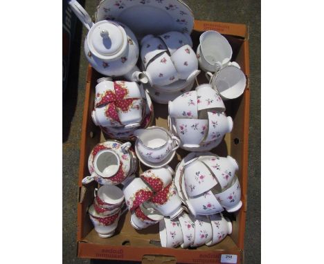 Paragon Rockingham Pattern part tea service comprising cups, saucers, etc and a Royal Osborne tea service comprising cups, sa