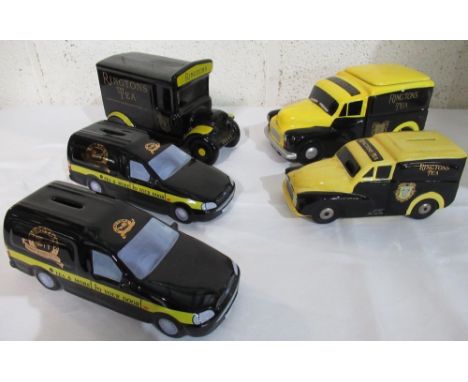 Collection of Ringtons ceramic delivery van money boxes of various sizes (5) 