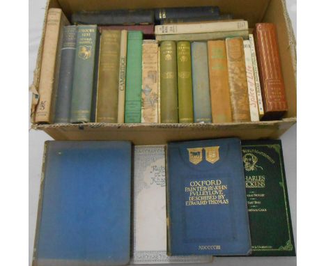 A box containing a quantity of vintage and other hardback books including county histories/guides and other titles