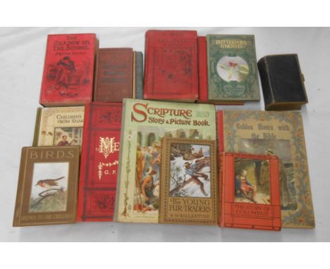A vintage Rowntree's Easter Egg box containing a small collection of children's religious and other titles, also pocket reade