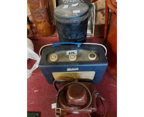 A vintage Roberts radio - sold with a WERRA Camera and a military stove