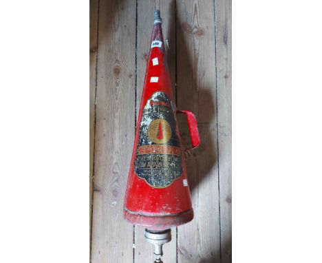 A vintage fire extinguisher