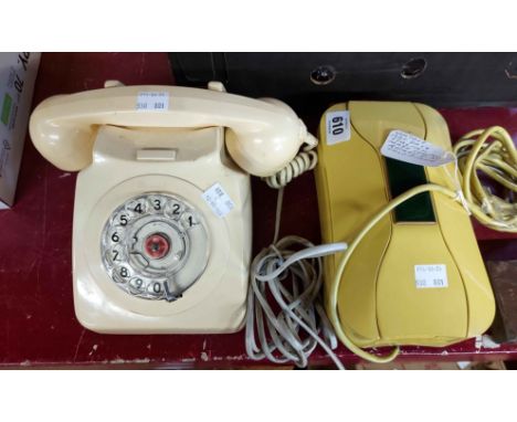 A vintage Art Deco style Italian telephone - sold with a cream similar