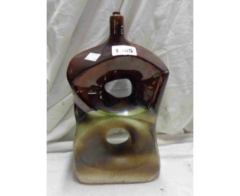 A mid 20th Century ceramic lamp base of a sculptural Henry Moore style