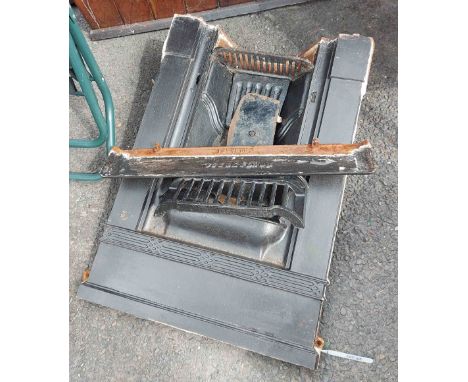 A cast iron fireplace