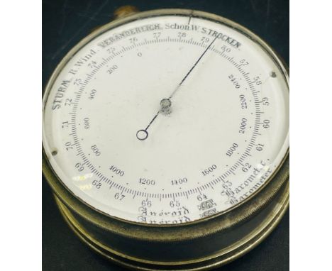 A combination Aneroid barometer and compass