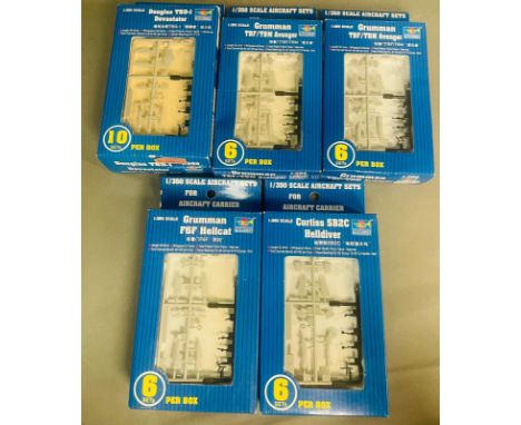 A selection of five Trumpeter model kits 1:350 scale Item Nos: 2 x 06212. 06203, 06211, 06210 and