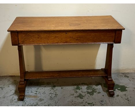 Light oak arts and craft console table or library table, 102 X D42 X H77cm 