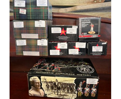 A  mixed selection of King and Country models to included 8th Army, The Real West, Ancient Egyptians, WWII Wehrmacht and Napo