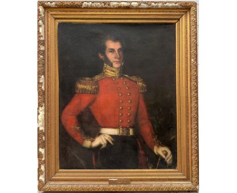 Portrait of Lieutenant Colonel George Carter (1786-1858) 16th Regiment of Foot. Oil on canvas,unsigned and titled on plaque. 