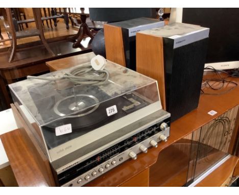VINTAGE FIDELITY RADIO MASTER SOLID STATE RECORD PLAYER, TUNER &amp; SPEAKERS - SOLD AS SEEN - NOT WORKING