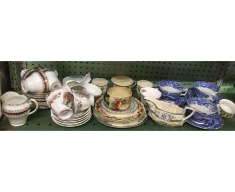 SHELF OF VARIOUS BONE CHINA ETC