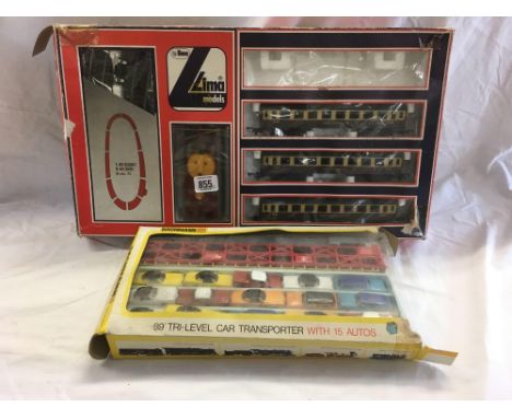 LIMA GWR TRAIN SET, NO LOCO &amp; A BACHMANN MOTOR RAIL WAGON