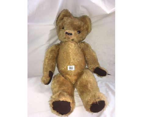 VINTAGE BLONDE TEDDY BEAR APPROX 21" TALL