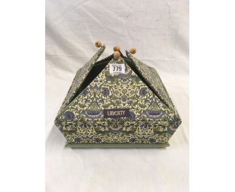 A LIBERTY ENVELOPE CASKET WITH MISC COSTUME JEWELLERY &amp; 2 ART GLASS PAPERWEIGHTS 