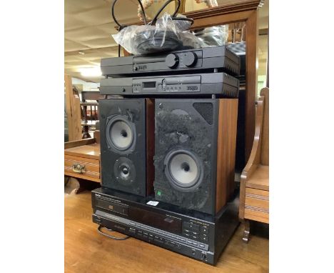 DENON CD PLAYER, DCD 1420, REGA BRIO AMPLIFIER &amp; REGA RADIOS &amp; SPEAKERS