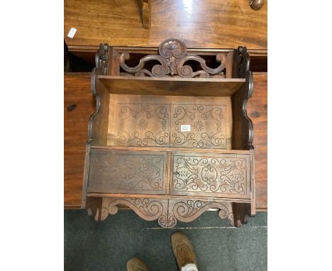CARVED WALL SHELF UNIT