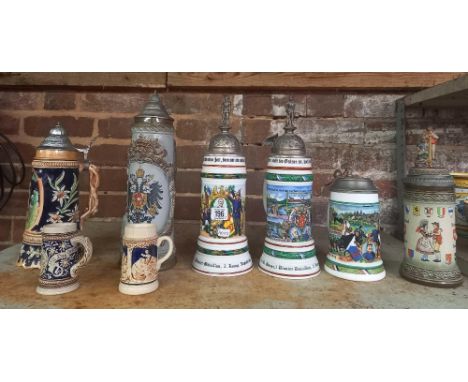 SHELF OF BEER STEIN'S