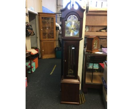 MODERN LONG CASED MOON PHASE CLOCK, APPROX 70" TALL