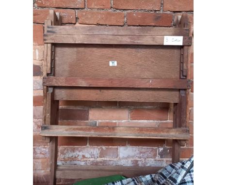 1 VINTAGE WOODEN SUN LOUNGER &amp; A SQUARE GAZEBO WITH POLES &amp; FITTINGS IN 3 BAGS