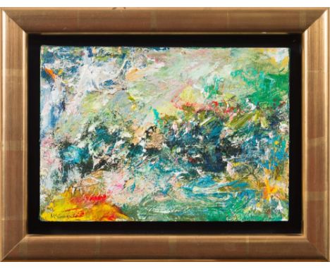 * Barbara McGivern [b.1955]- Abstract::- signed bottom left inscribed and dated April 2005 on the overlap oil and mixed media