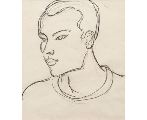 * Margaret Morris [1891-1980]- Portrait of John Gilpin, in the Alhambra Theatre, 1951 Festival Ballet:- pencil drawing 20 x 1