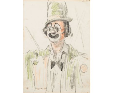 * Clifford Hall [1904-1973]- Albi Austin, a study,:- signed and dated 1936 bottom left charcoal and crayon drawing 37 x 27cm.