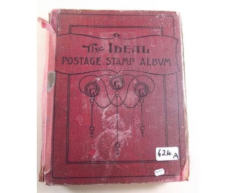 An SG Ideal stamp album of circa 1912 containing mint and used GB, Commonwealth and all world - sparsely filled; some part se