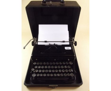 A Royal typewriter in fitted case