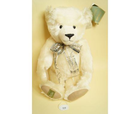 A large blond mohair Merrythought bear made for Harrods