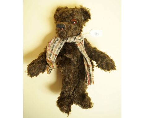 A Merrythought dark brown shelf bear - limited edition of 500