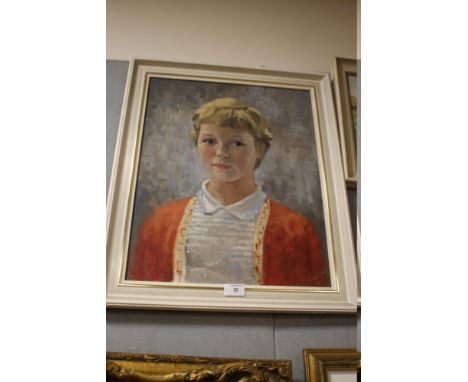 A FRAMED OIL ON BOARD PORTRAIT STUDY ENTITLED 'JUDITH' BY JOHN CHIRSIDE