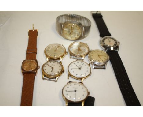 NINE VINTAGE WRIST WATCHES 
