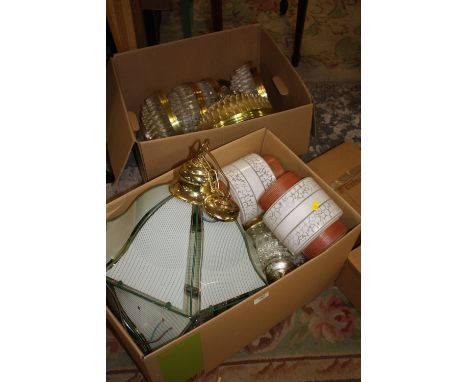 A QUANTITY OF RETRO LIGHT SHADES