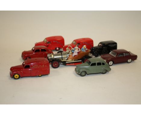 A COLLECTION OF VINTAGE DINKY AND CORGI CARS TO INCLUDE CHITTY CHITTY BANG BANG