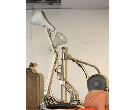 TWO VINTAGE ANGLE POISE LAMPS AND ANOTHER