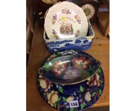 Two Maling plates, Maling trough etc.