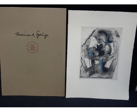 FERDINAND SPRINGER, GERMAN, 1907-98:'PROMETHEE IV', etching 1949, 9/90 Edition De Beauclair 66 x 49cm (spotting)