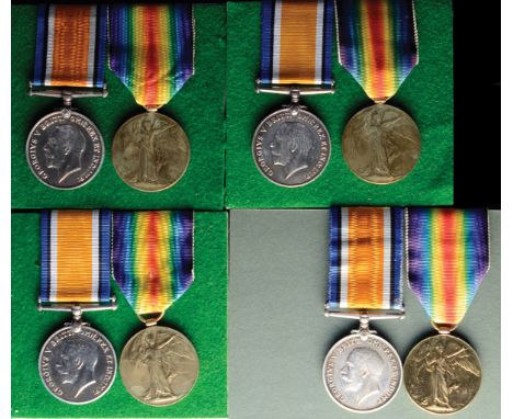 Four Great War Pairs to Private J. Taylor, Private S. Clegg, Private W. Capes, and Private R. V. Finney, all of the Derbyshir