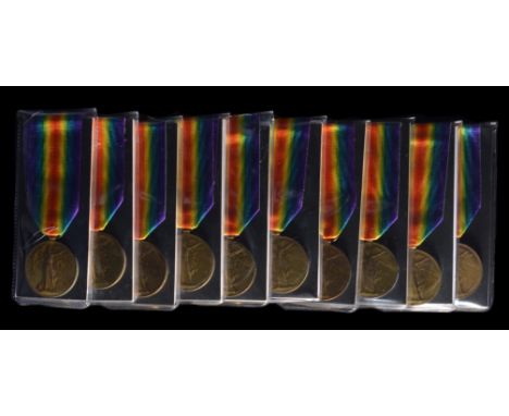 Great War Victory Medals to Infantry Regiments (10), comprising: Victory Medals, 1914-1919 (10) (23521 Pte. D. Ferguson. R. W