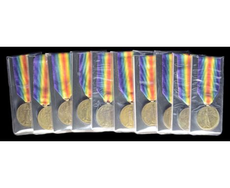 Great War Victory Medals to Infantry Regiments (10), comprising: Victory Medals, 1914-1919 (10) (27114 Pte. T. Lamb. G. Gds.)